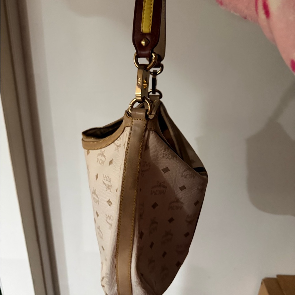 MCM Cream and Brown Women's Bag - Picture 6 of 7